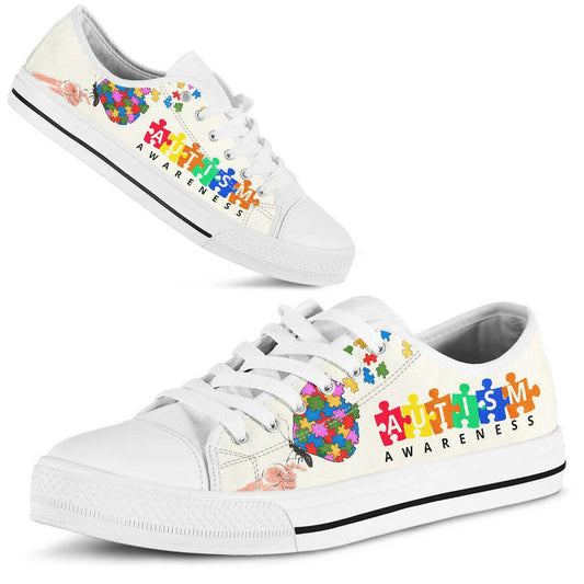 Butterfly Autism Awareness - Autism Awareness Low Top Shoes 0921