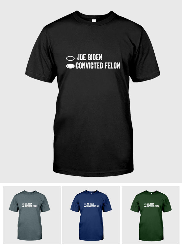 Funny Political T-Shirt, Joe Biden Convicted FeI0n Joke Shirt, Humorous Election ,Political Satire Tee, Funny Ballot Paper Voting Humor Tee