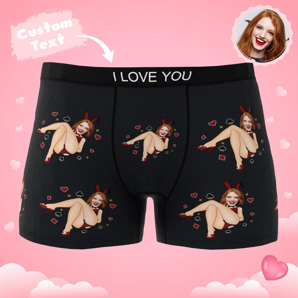 Custom Wife Or Girlfriend Face Boxers AR View - Personalized Couple Men's boxer briefs