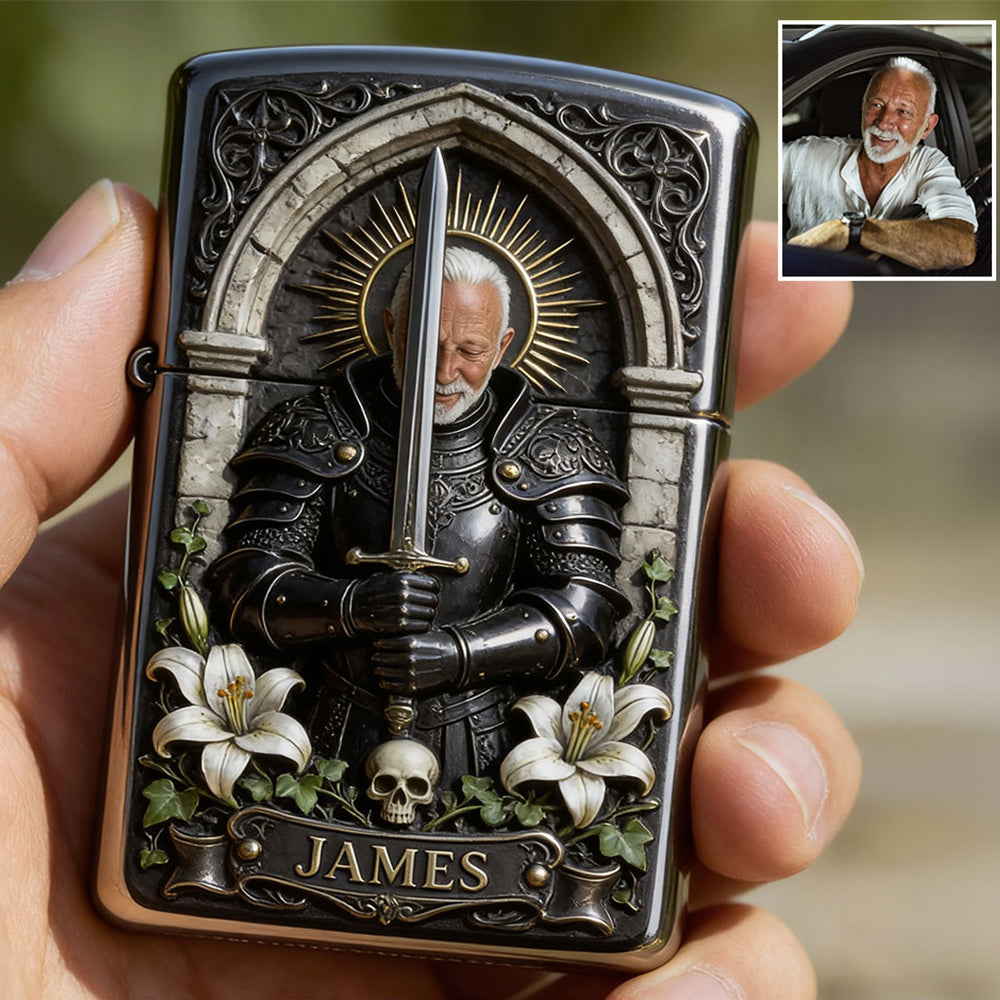 Knight Of God - Personalized Christian Lighter