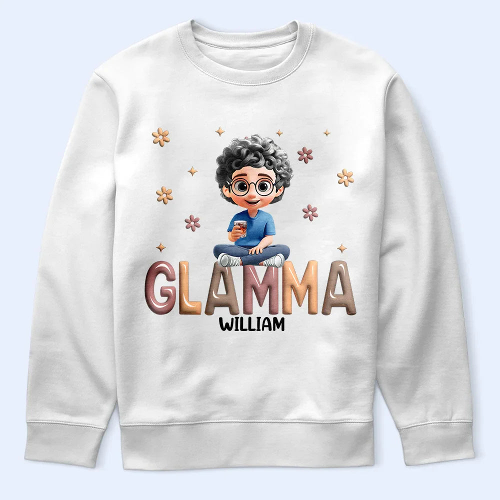 Personalized Family T-Shirt for Grandma with Children's Names