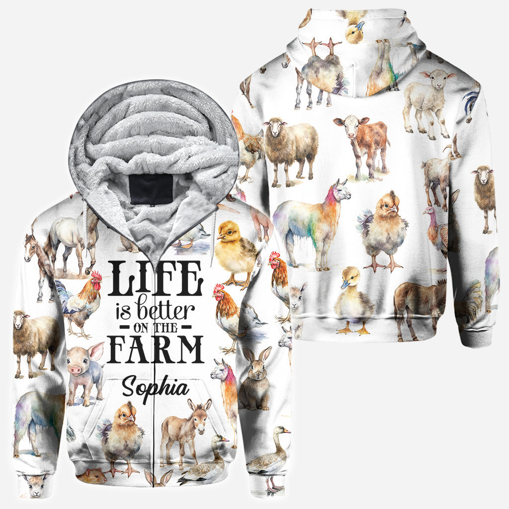 Life Is Better On The Farm - Personalized Farmer All Over Shirt