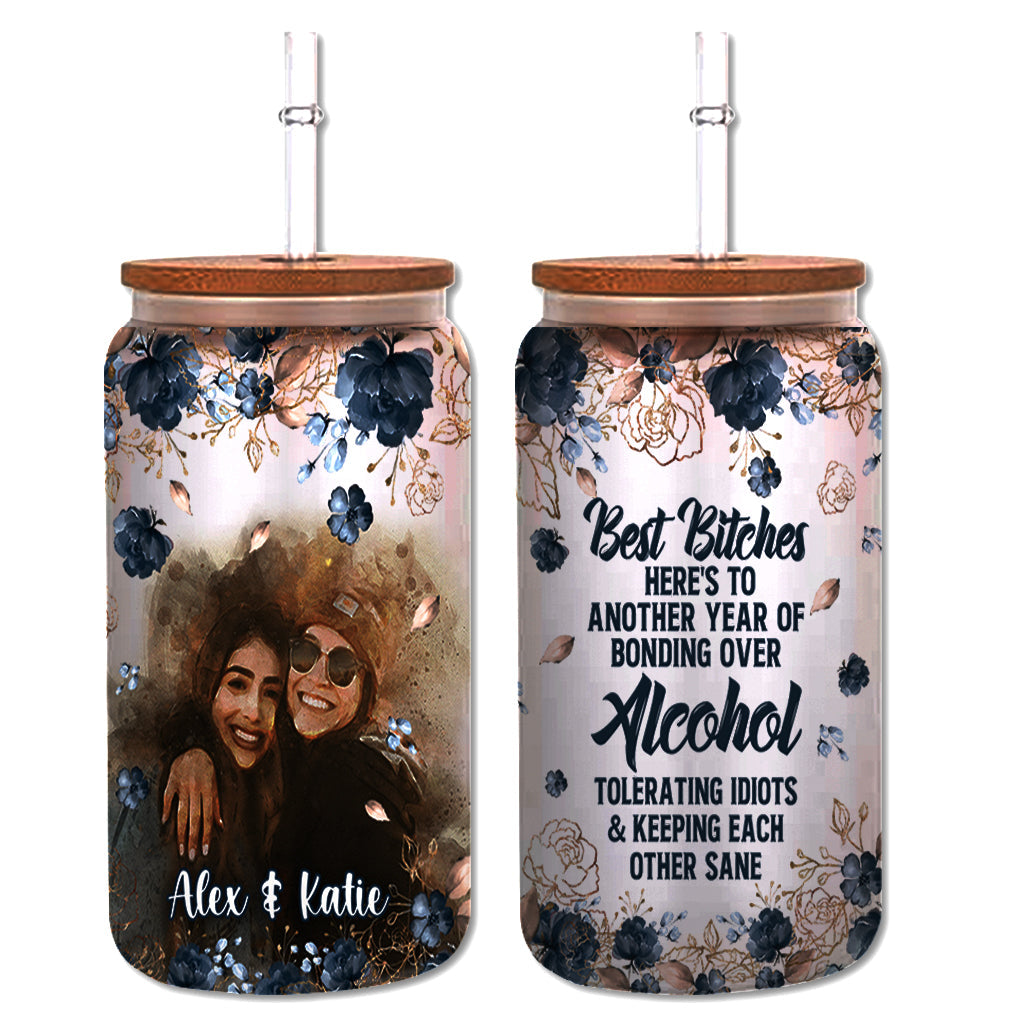Apparently We’re Trouble - Personalized Bestie Can Glass