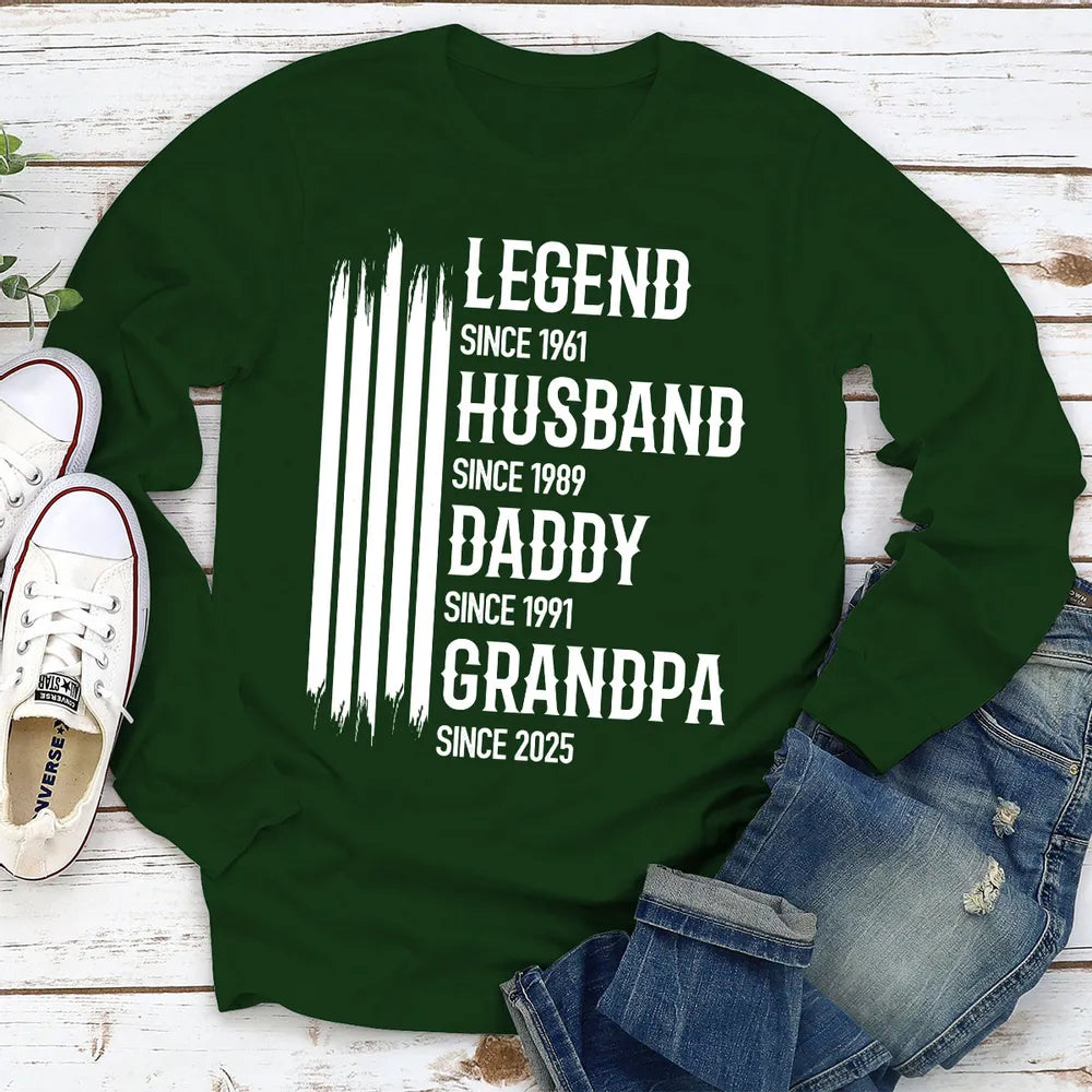 Legend Husband Daddy Grandpa Classic Tee Personalized Family Pride Shirt Unique Gift for Him