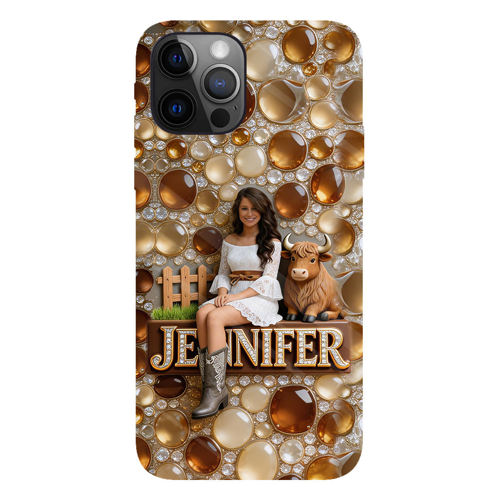 Just A Girl Who Loves Highland Cows - Personalized Highland Cow Full Print Phone Case