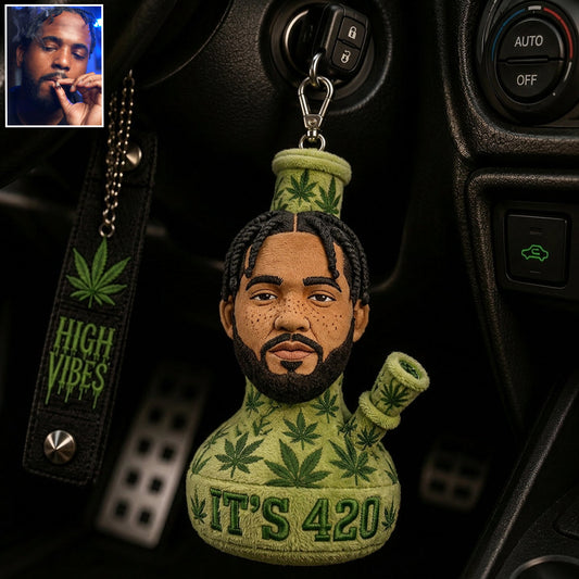 Any Photo Funny 420 Gift - Personalized Weed Plush Keychain