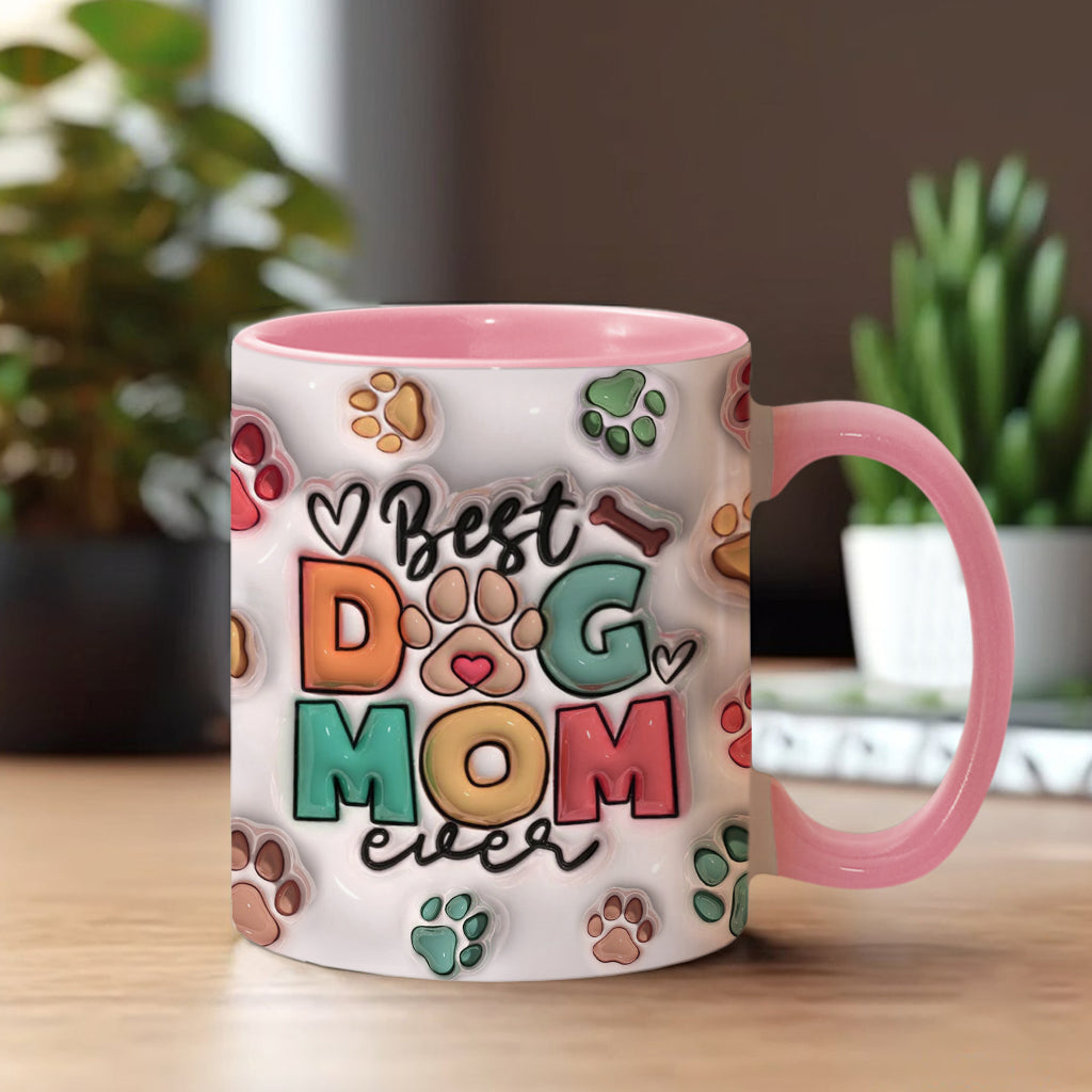 Best Dog Mom Dog Dad Cat Mom Cat Dad Ever - Personalized Dog Accent Mug