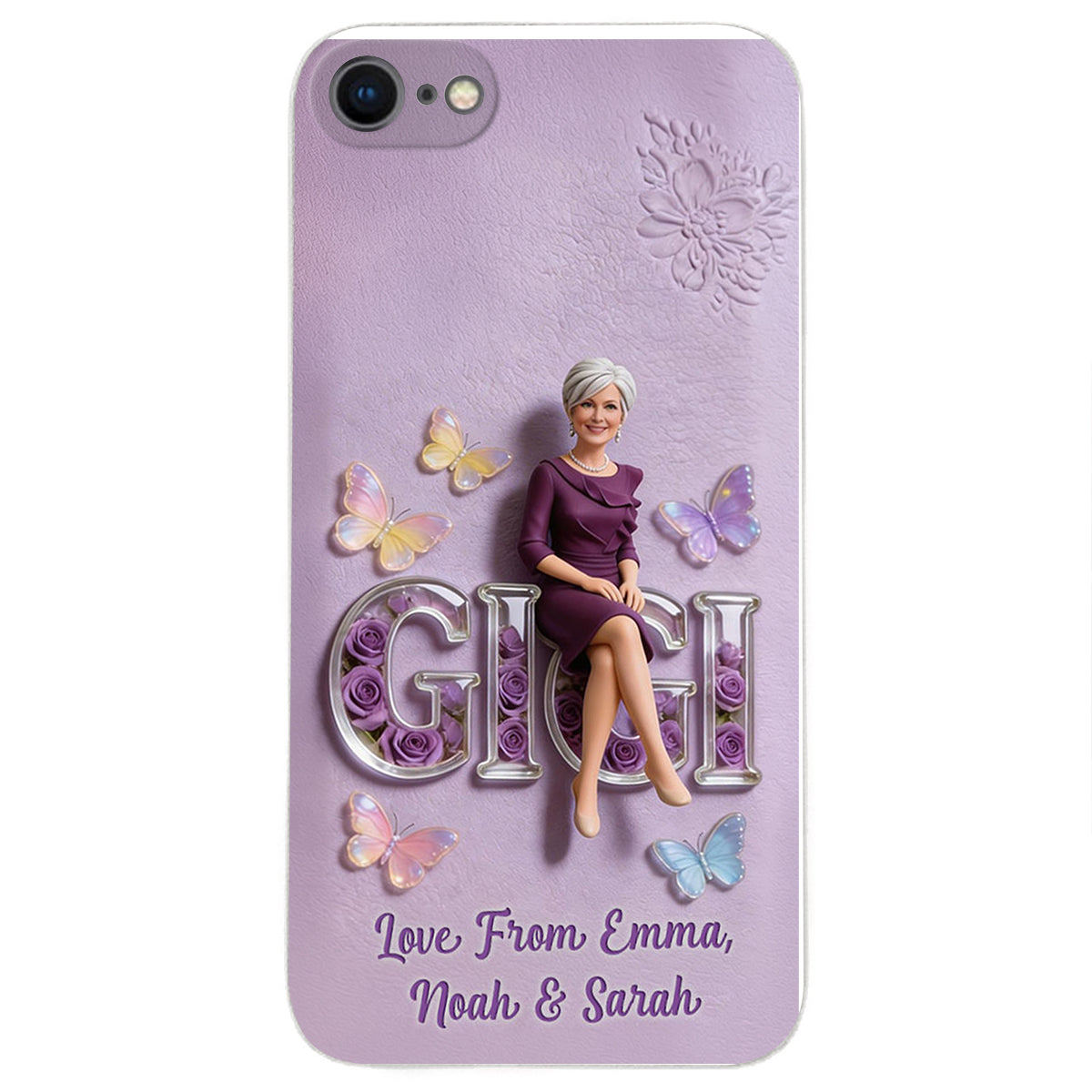 Custom Any Photo - Personalized Mother 3D Embossed Leather Phone Case