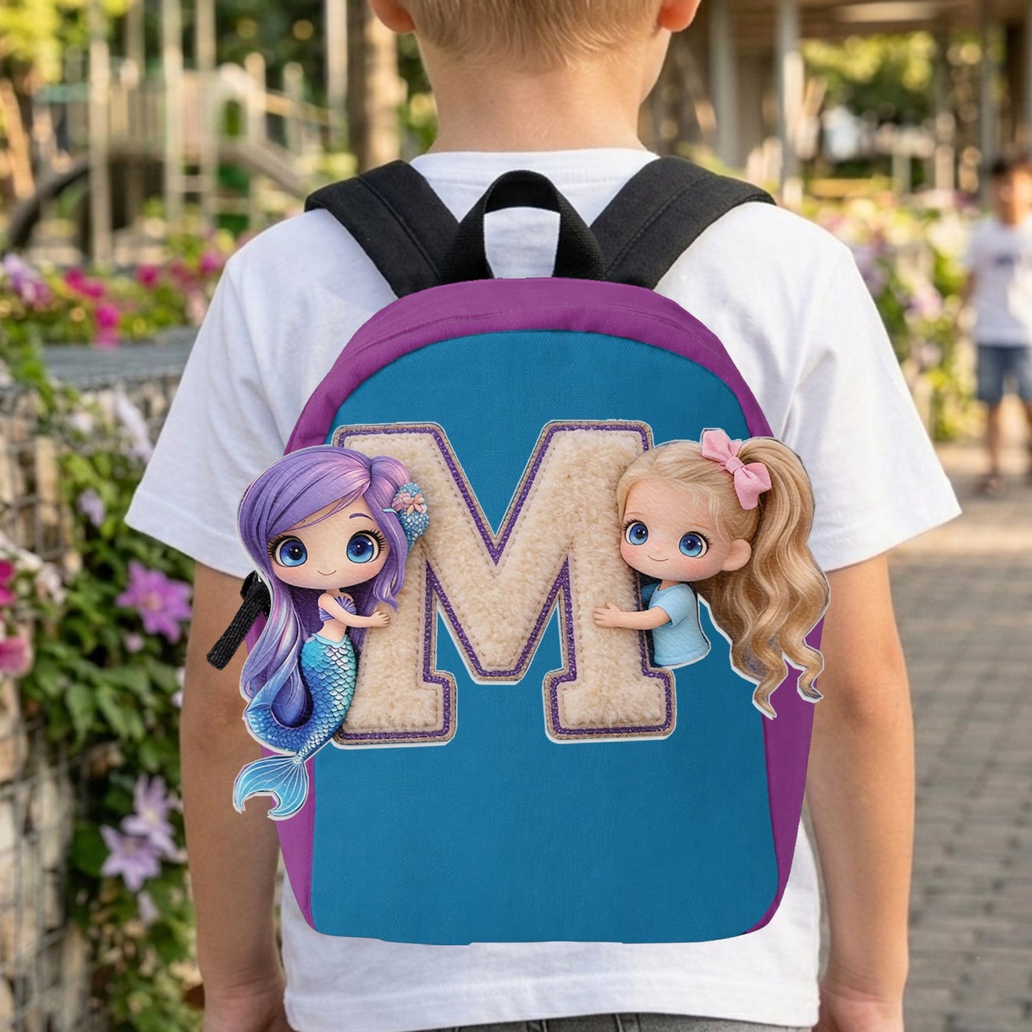 Hello Summer - Personalized Kid Changeable Leather Patch Backpack