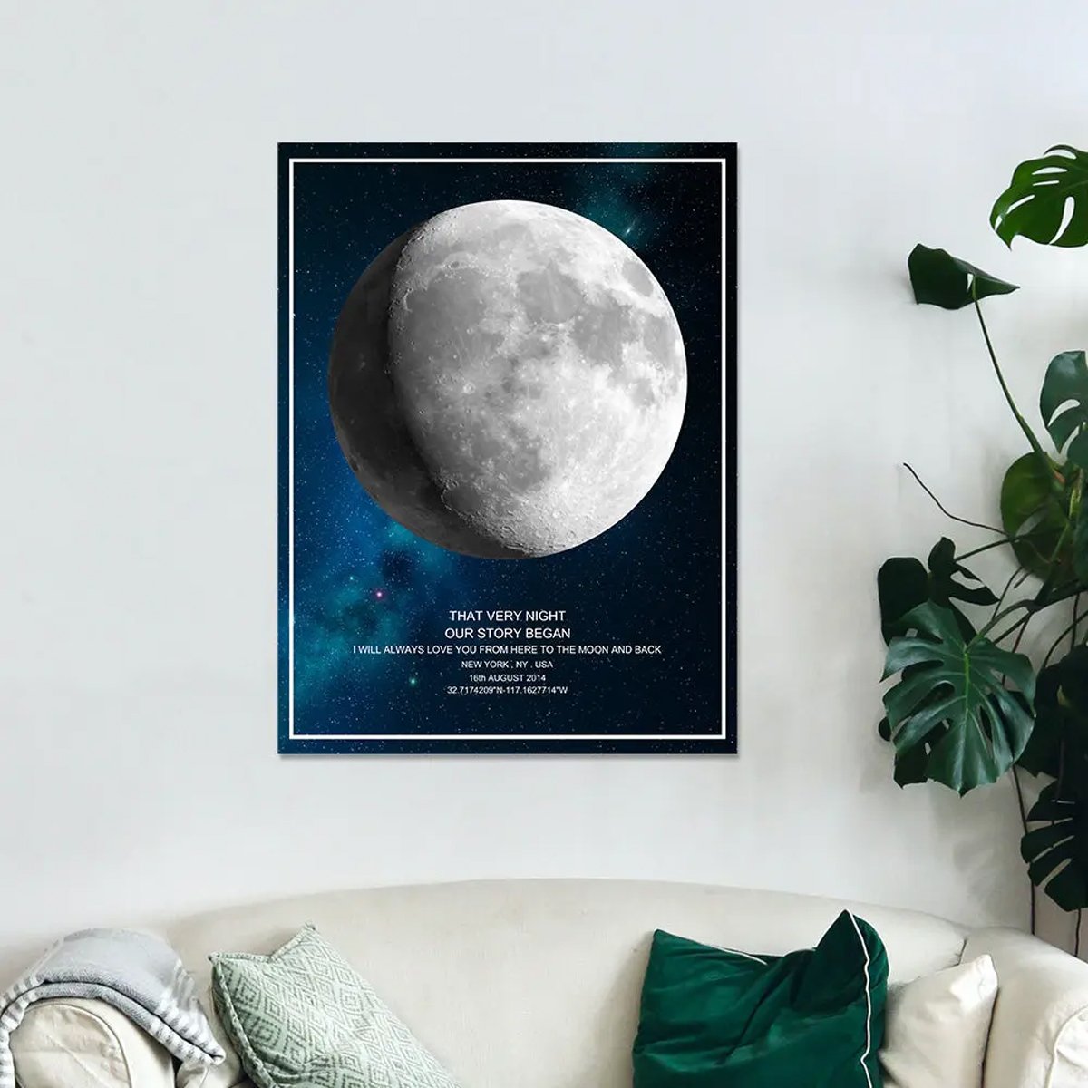 Custom Moon Phase And Message - Personalized Mother Moon Phase Poster