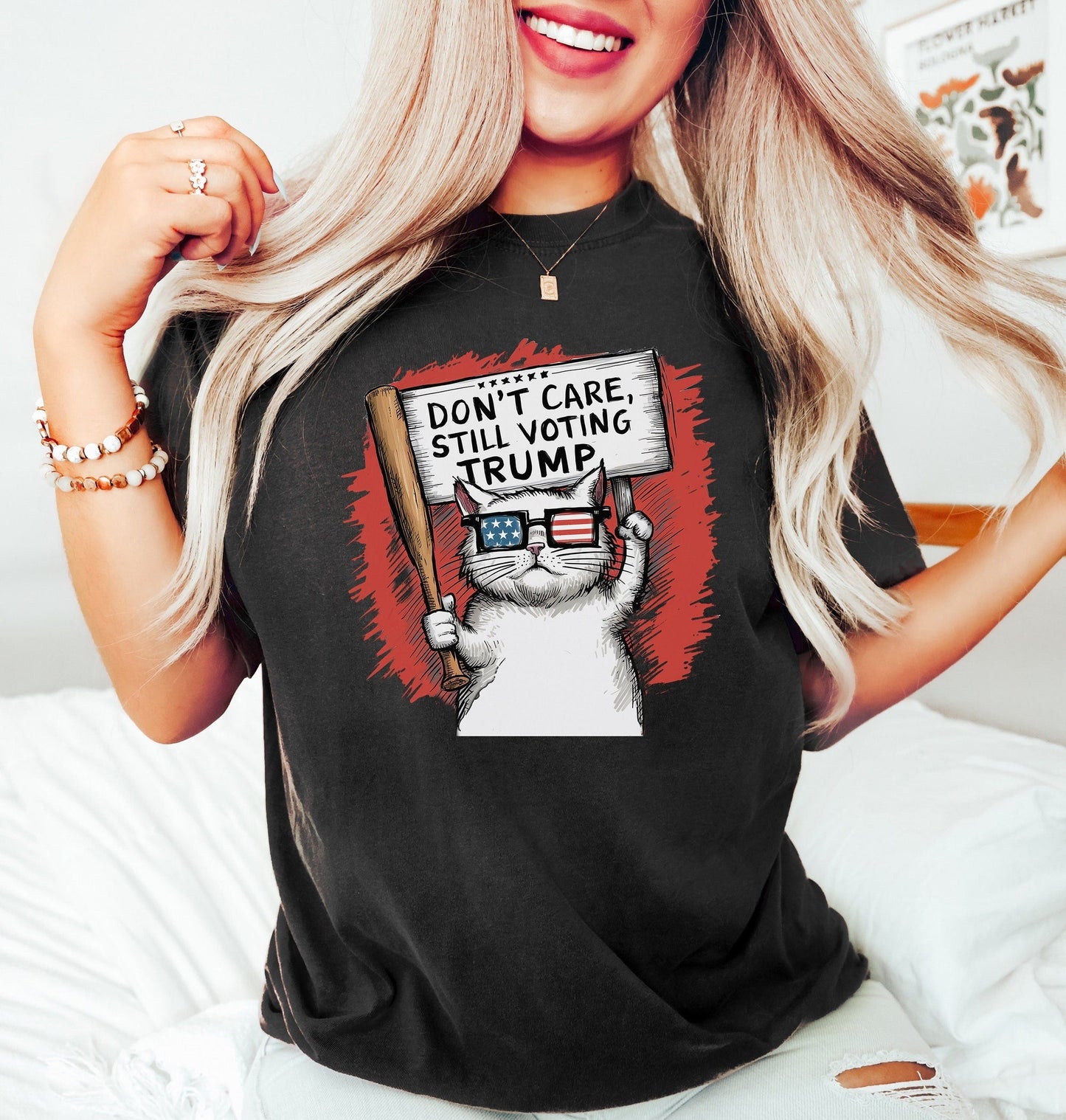 Don't Care Still Voting Trump Shirt, Trump 2024 Election Tee, Funny Political Shirt, Patriotic Cat Shirt, Trump Cat Funny Shirt T-shirt & Hoodie