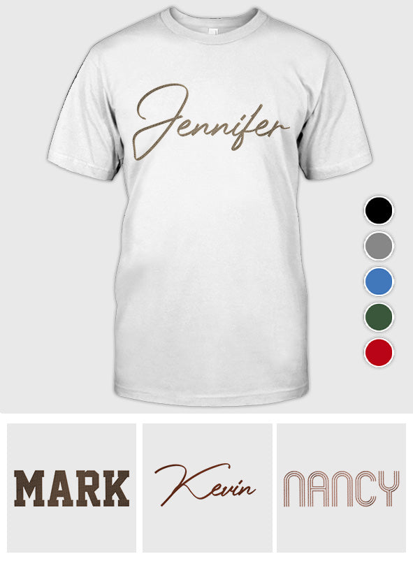 Custom Name - Personalized granddaughter Embroidered T-shirt