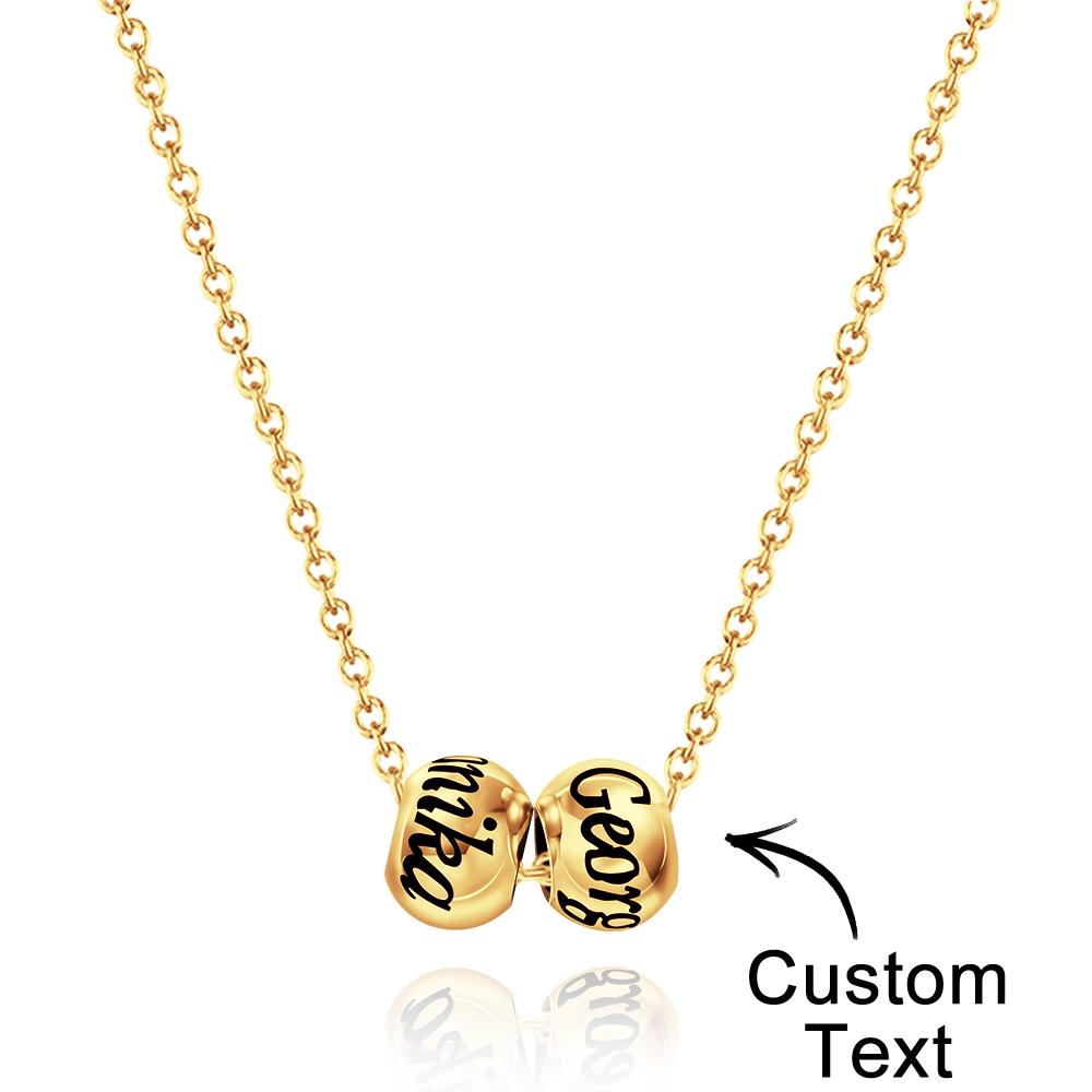 Engraved Necklace Optional Bead Charm Optional Bead Charm - gift for who lost a loved one - Personalized Necklace