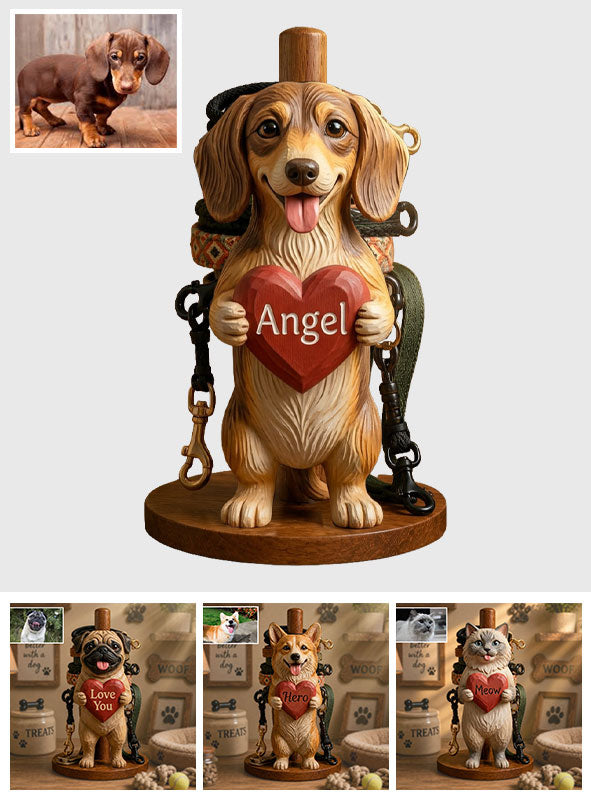 Dog Leash Holder - Personalized Dog Paper Towel Stand