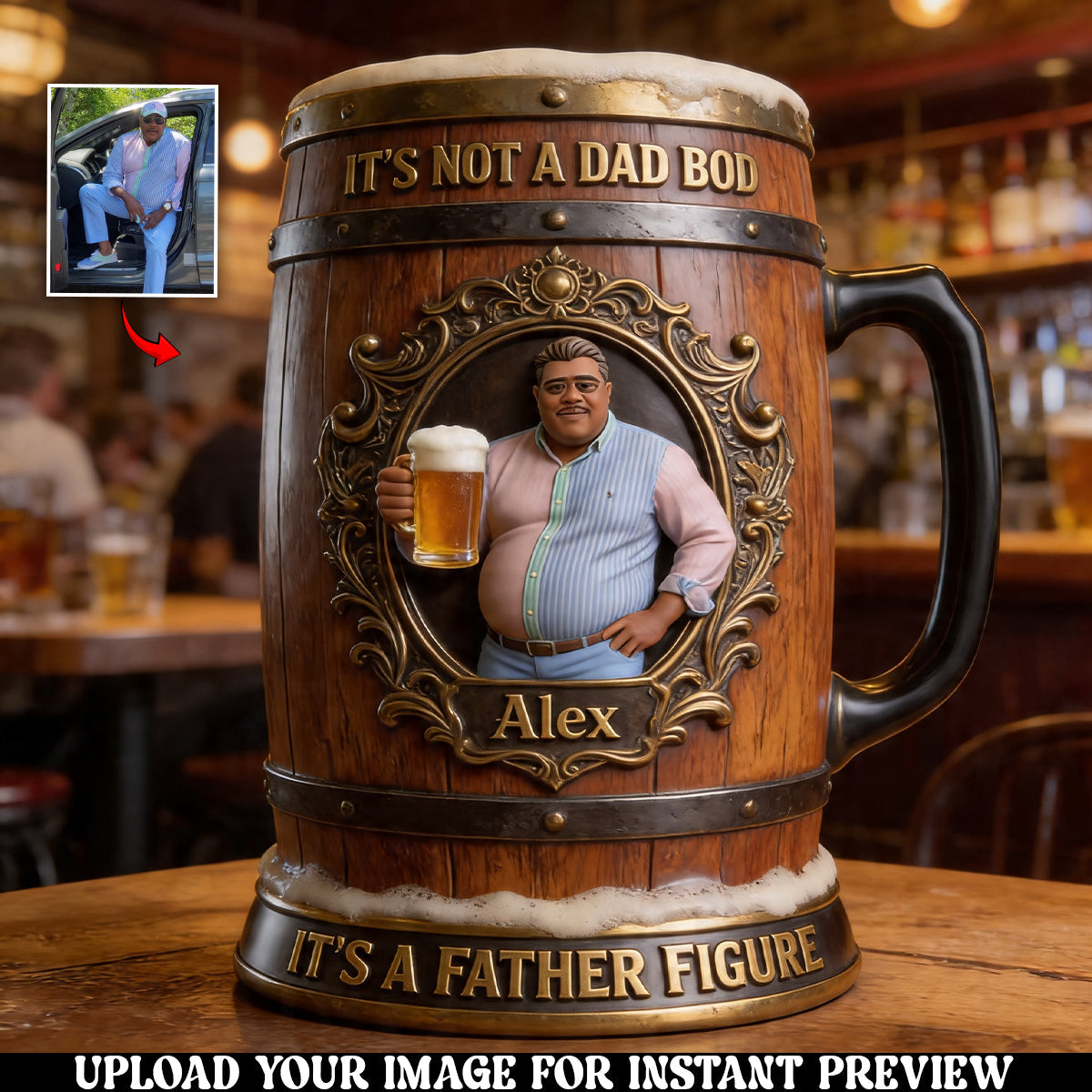 It's Not A Dad Bob - Personalized Father Beer Stein