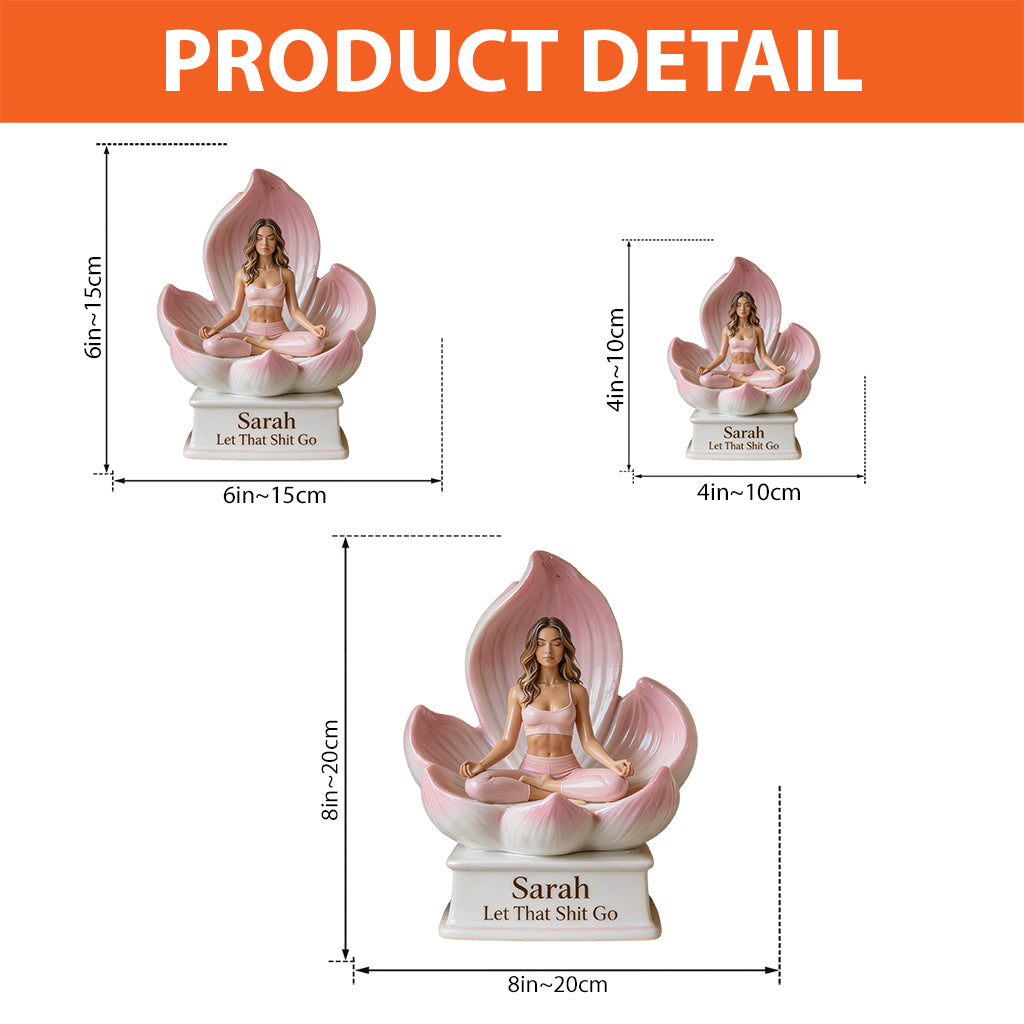 Let That Go - Personalized Yoga Custom Shaped Acrylic Plaque