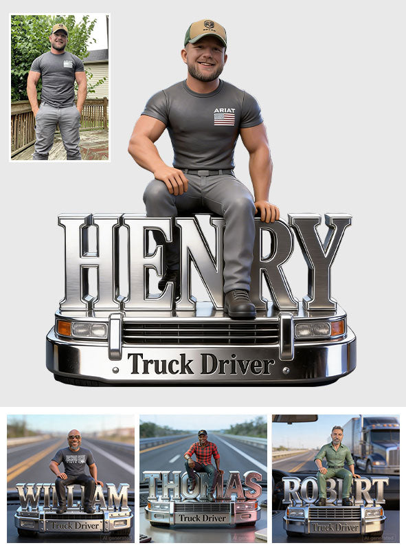 Custom Any Photo - Personalized Trucker Custom Shaped Acrylic Plaque