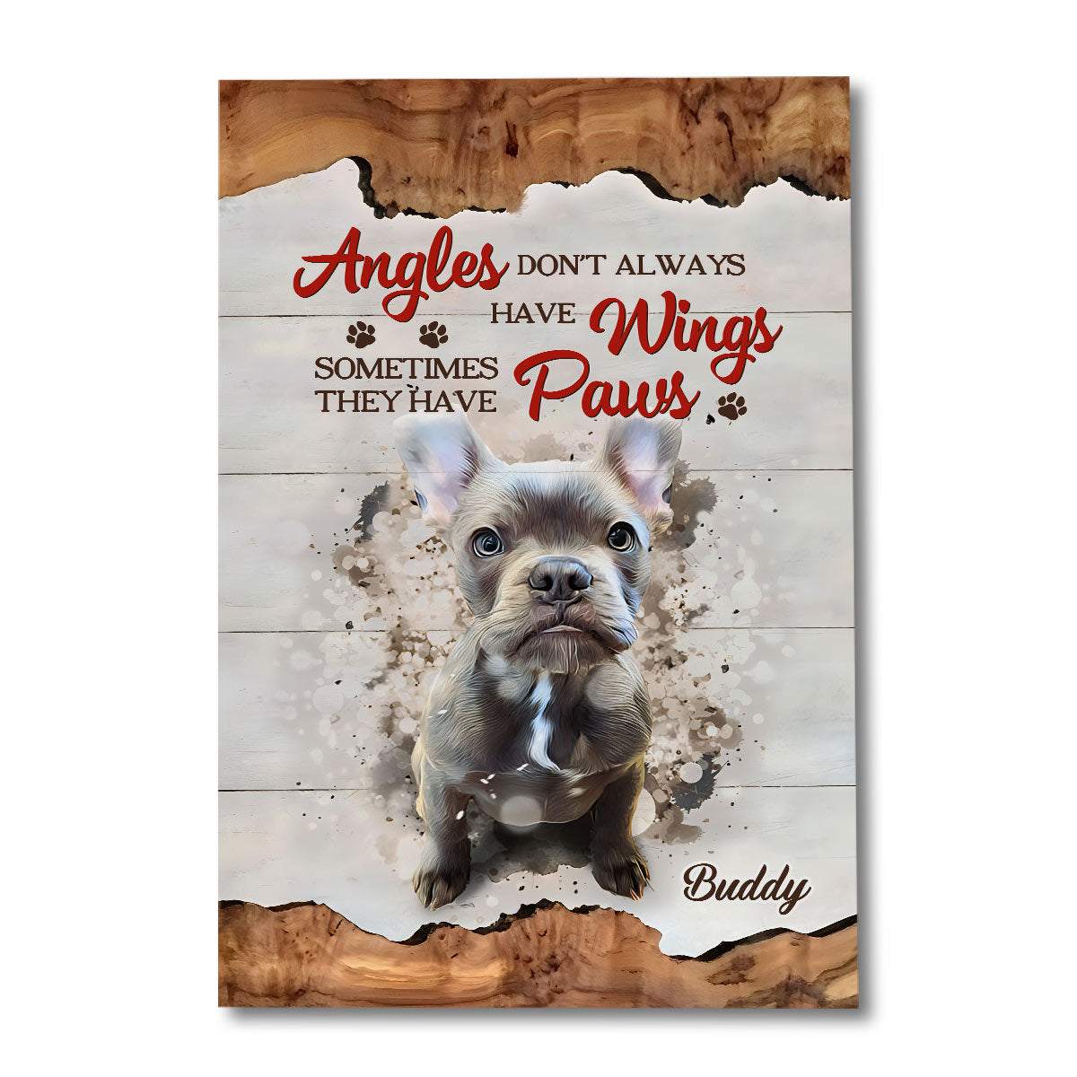 Angels Don't Always Have Wings - Personalized Dog Canvas And Poster