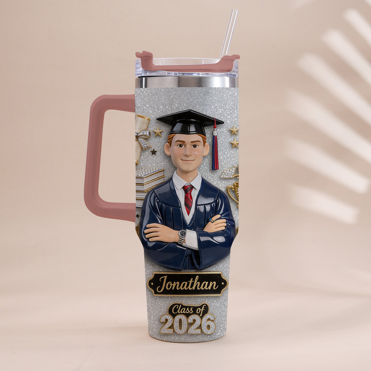 Graduation Girl - Personalized Graduation Tumbler With Handle