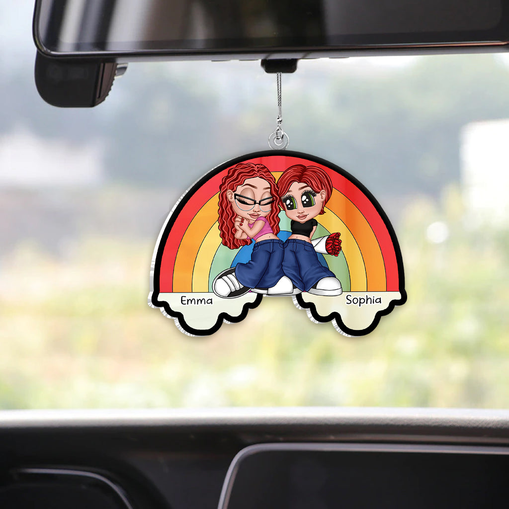I Liked You & Love You - Personalized LGBT Support Custom Shaped Car Ornament