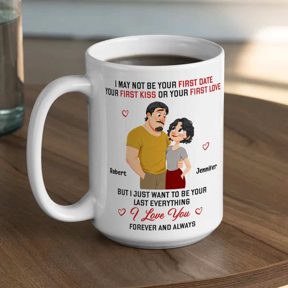 Personalized Ceramic Mug with Cute Cartoon Couple and I Love You Quote - Unique Romantic Gift for Him or Her