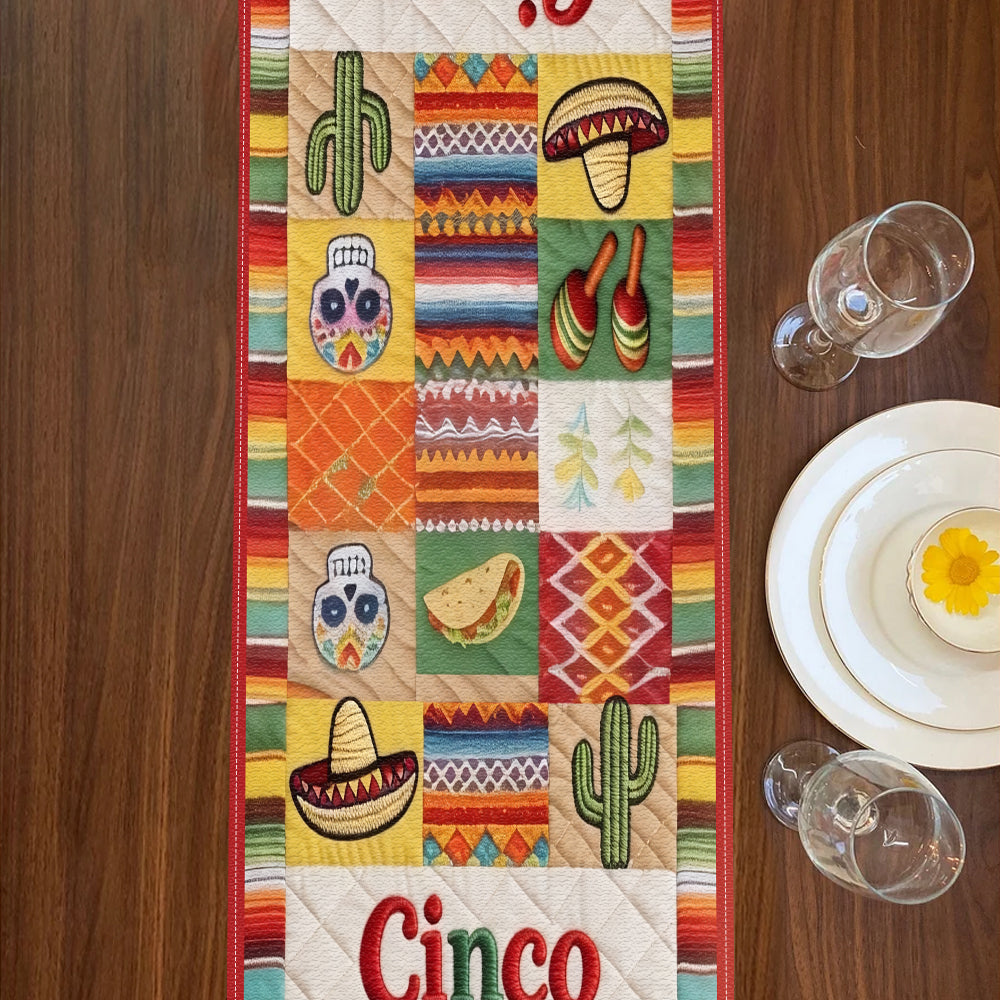 Home Decor Cinco de Mayo Outdoor, Indoor - Personalized Cinco de Mayo Table Runner