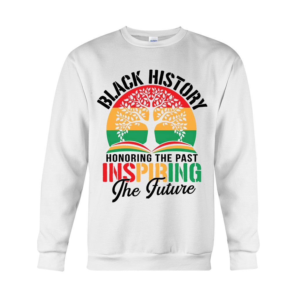 Black History Honoring The Past Inspiring The Future - Personalized African American T-shirt And Hoodie
