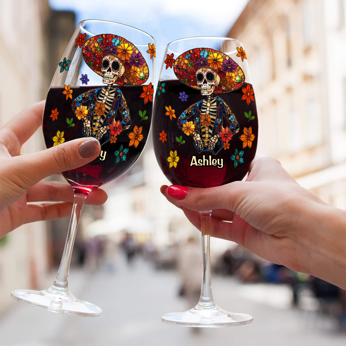 Happy Hispanic Heritage Month - Personalized Latina Women Wine Glass With Long Stem