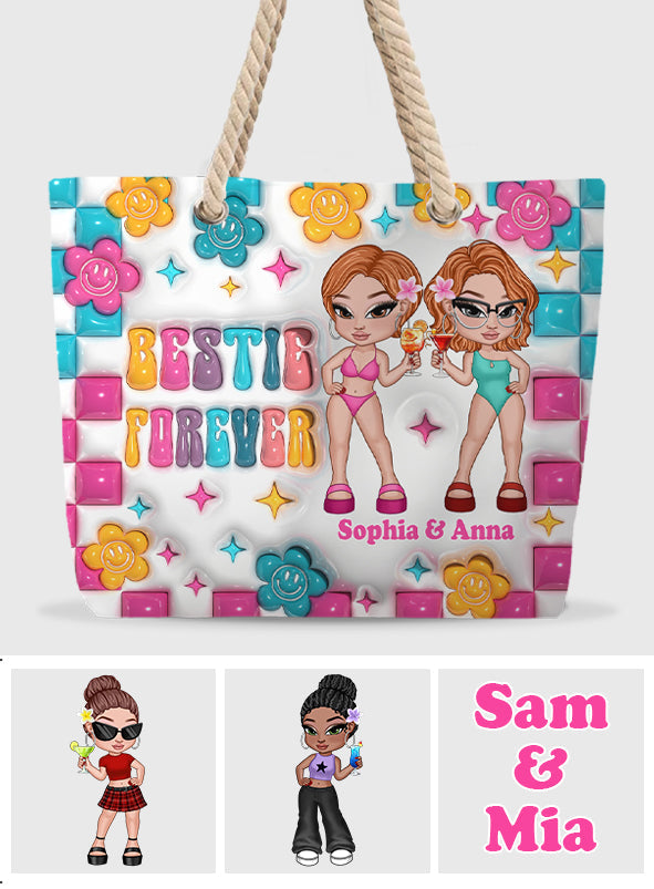 Bestie Forever - Personalized Bestie Beach Bag