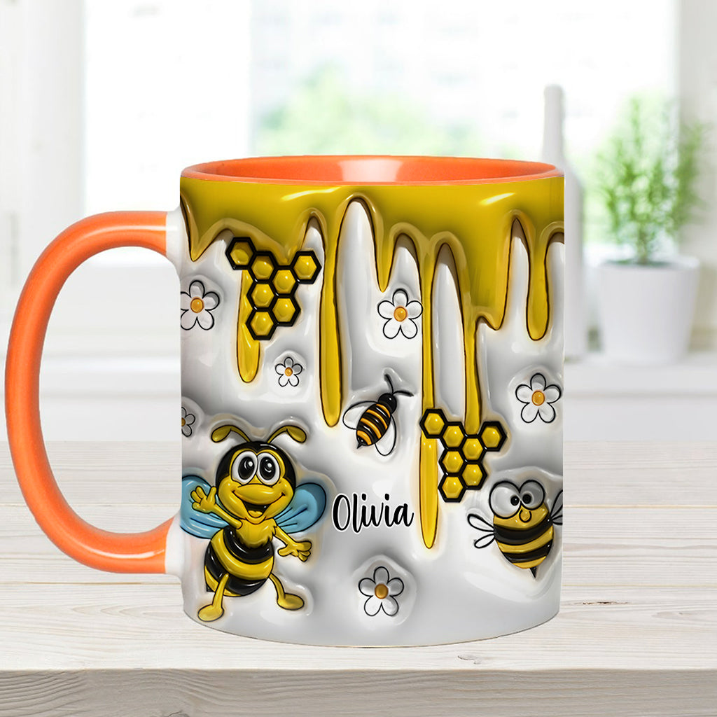 Cute Bees - Personalized Bee Accent Mug