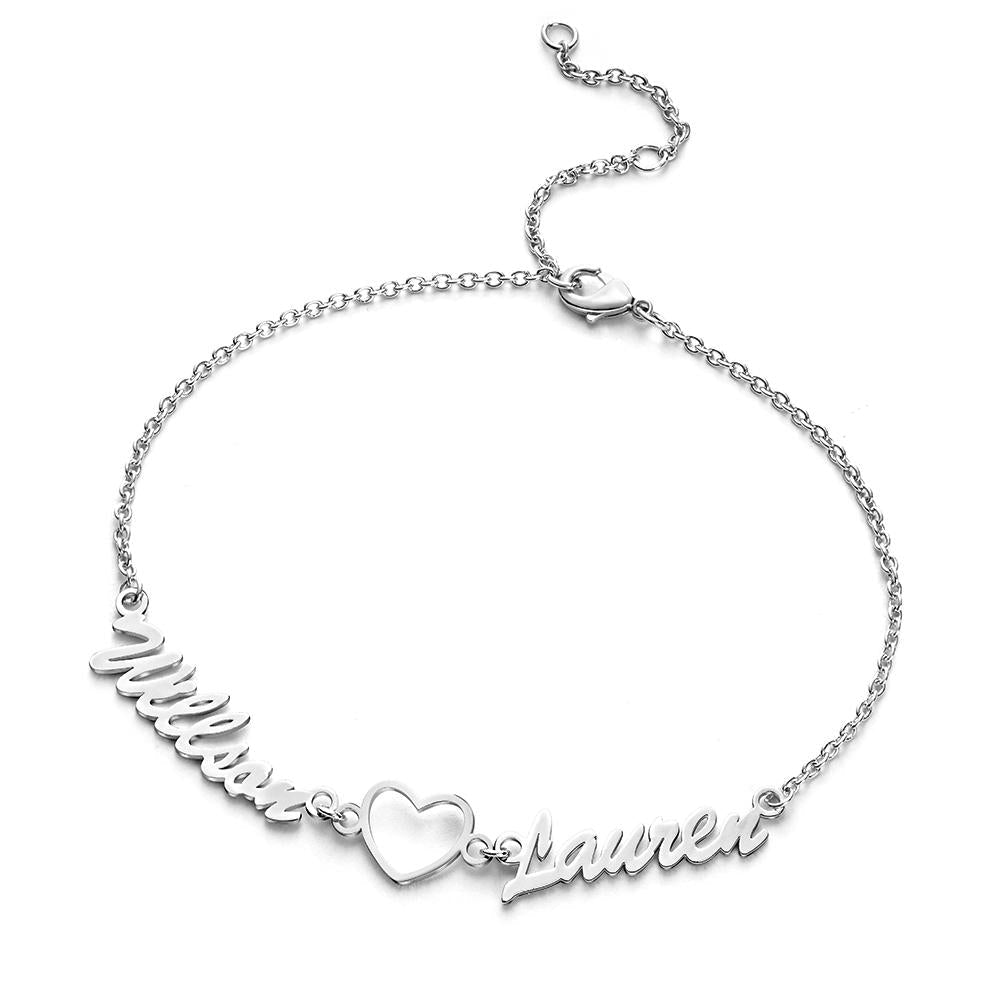 I Love You - Personalized Couple Bracelet with Desired Name
