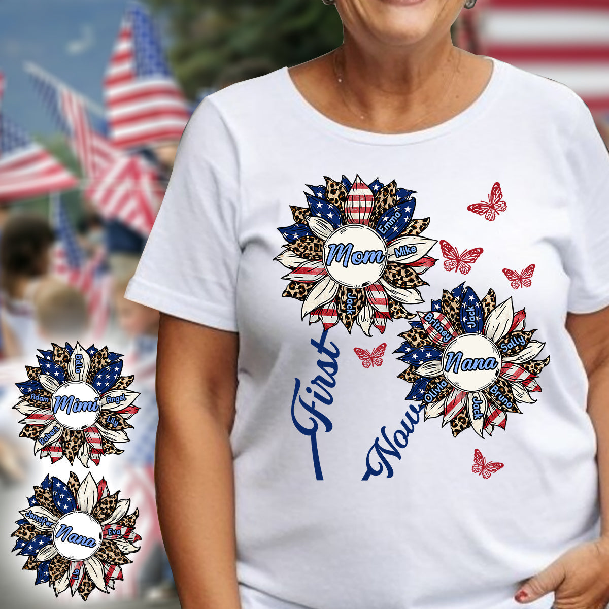 First Mom Now Grandpa - Personalized Grandma T-shirt And Hoodie