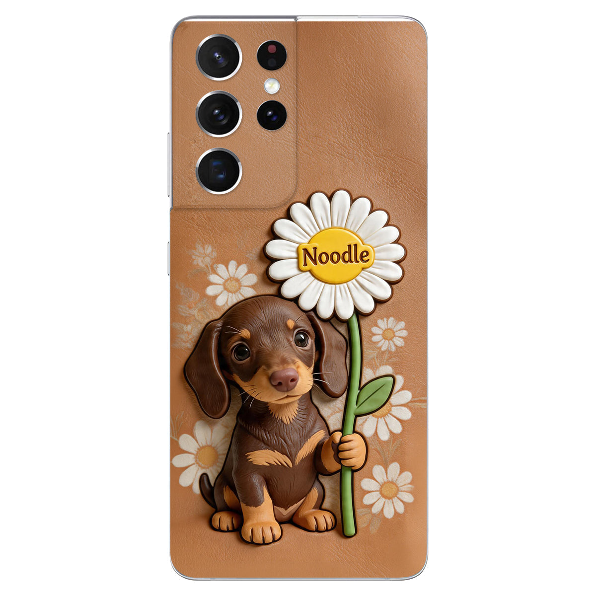 Custom Any Photo - Personalized Dog 3D Embossed Leather Phone Case