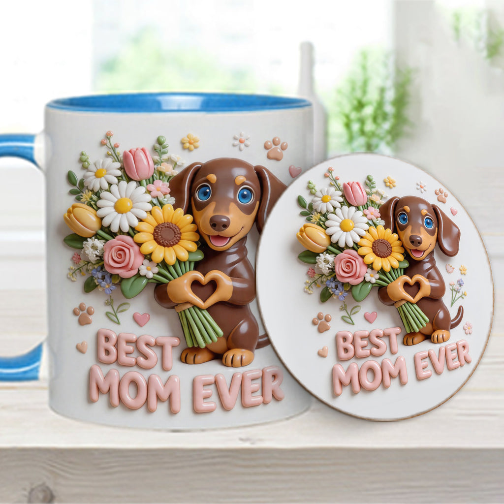 Custom Any Photo - Personalized Dog Accent Mug & Coaster