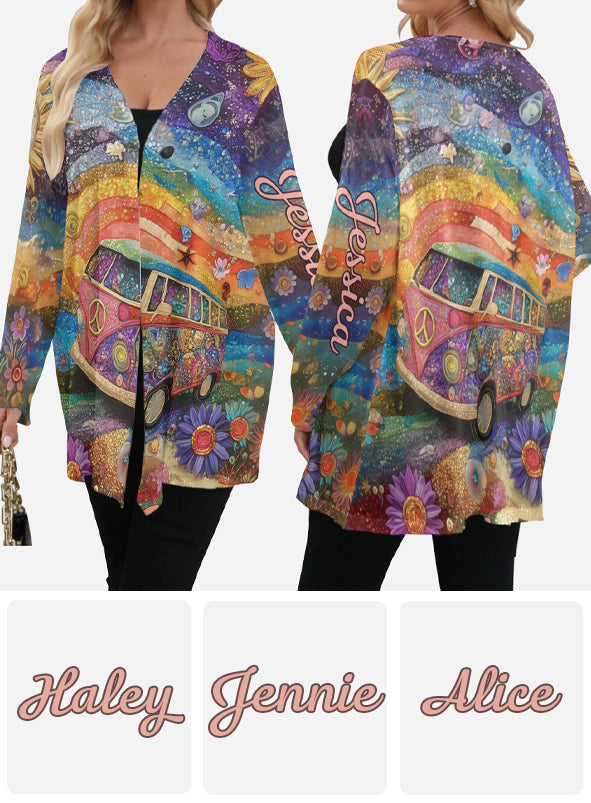 Hippie Girl - Personalized Hippie Cardigan