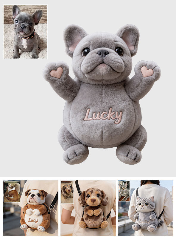 Custom Any Pet Photo - Personalized Dog Plush Crossbag