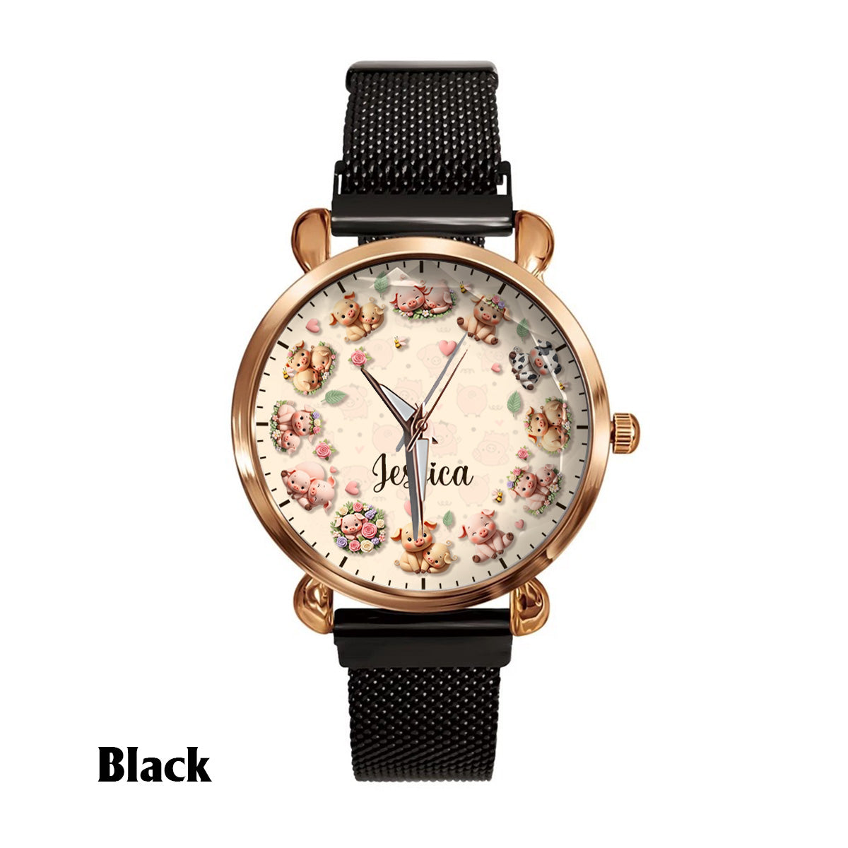 Life Is Better With Pigs - Personalized Pig Lover Women Hand Watch