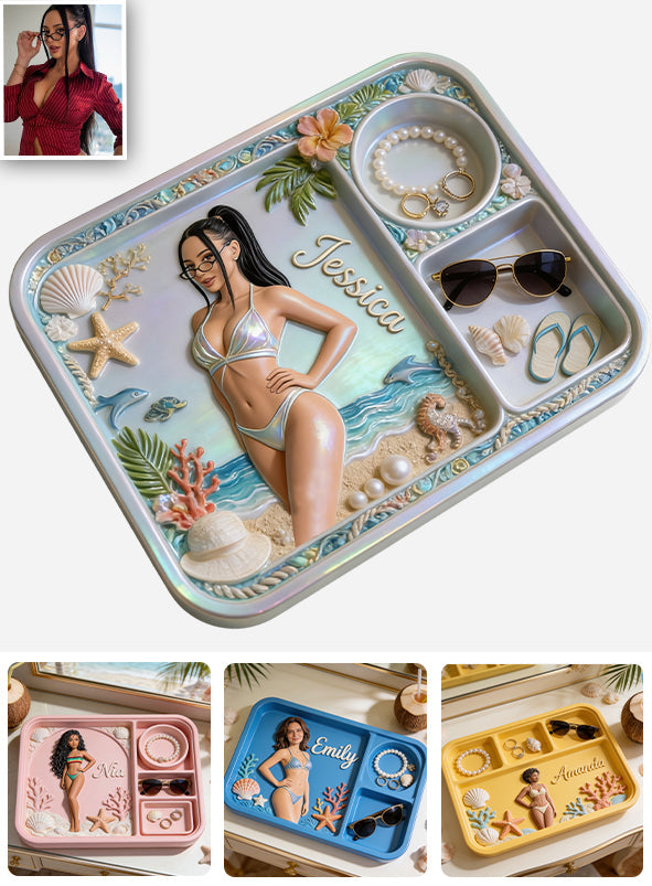 Beach Lover Jewelry Organizer - Personalized Sea Lover Catch-All Tray