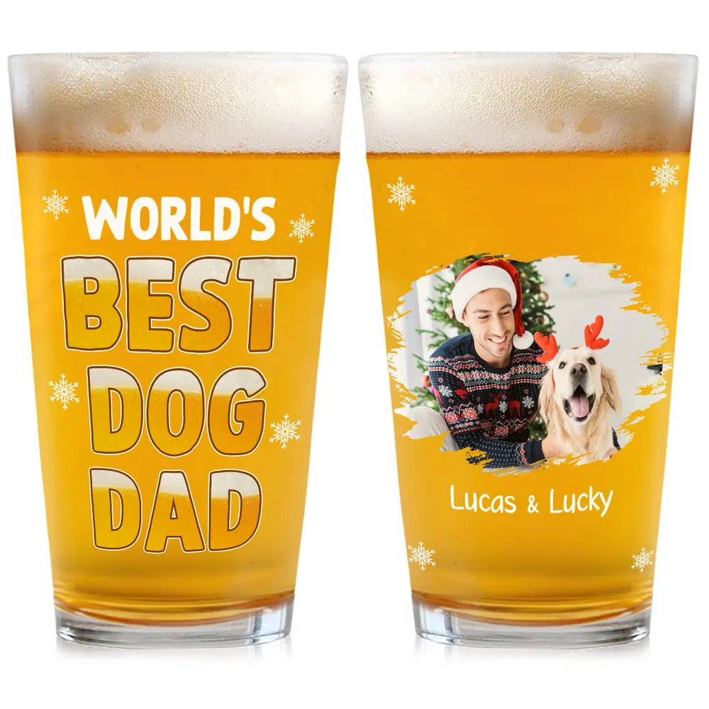 Dog-Themed Beer Glass – Heartwarming Pet Design, Gift-Ready for Dog Dads
