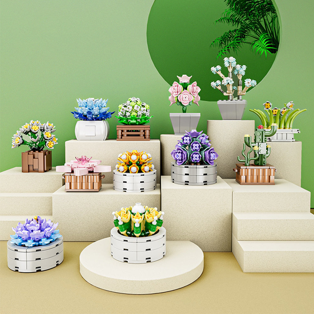 Botanical Flower Building Bricks - Personalized Botanical Flower Building Bricks