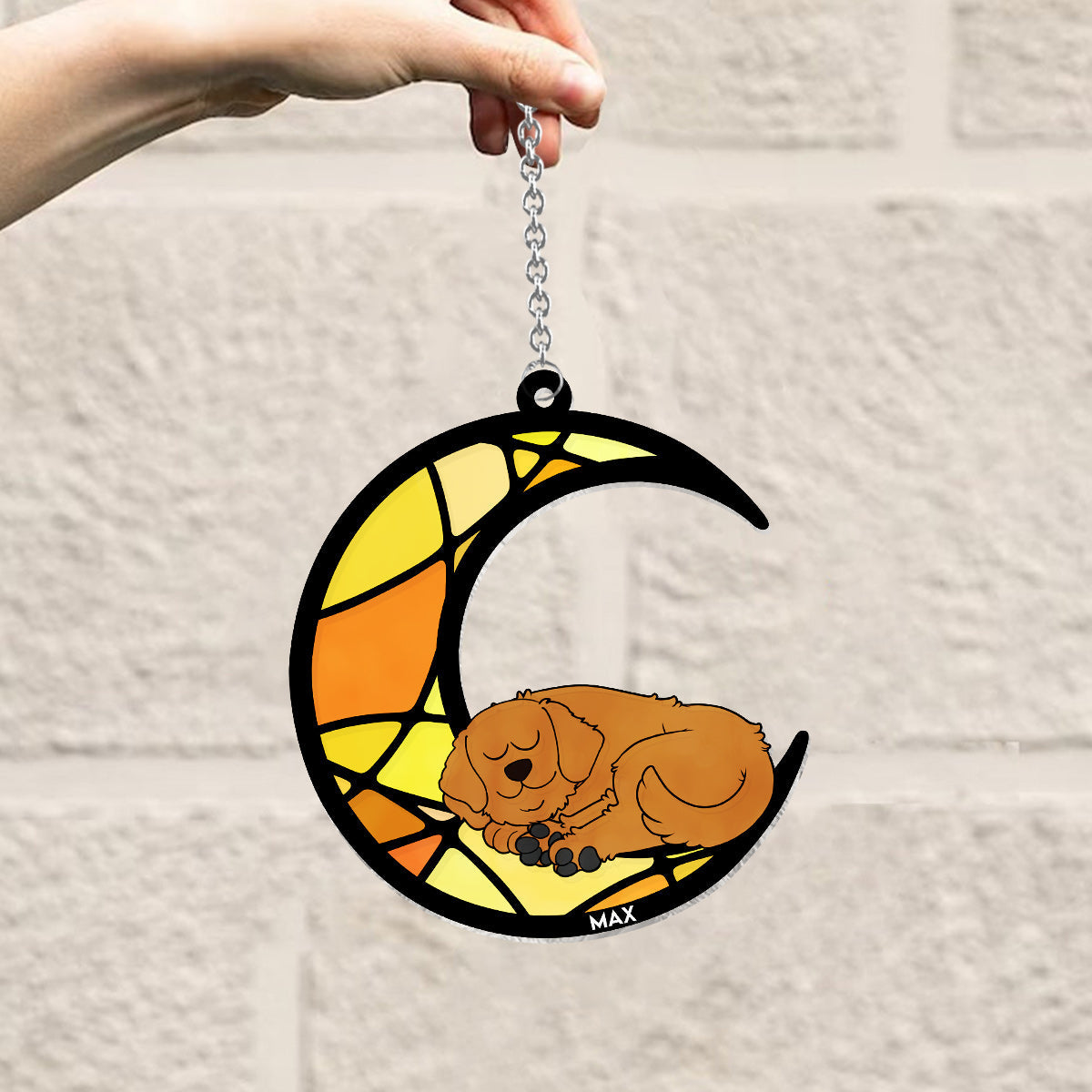 I Will Miss You Forever - Personalized Dog Window Hanging Suncatcher Ornament