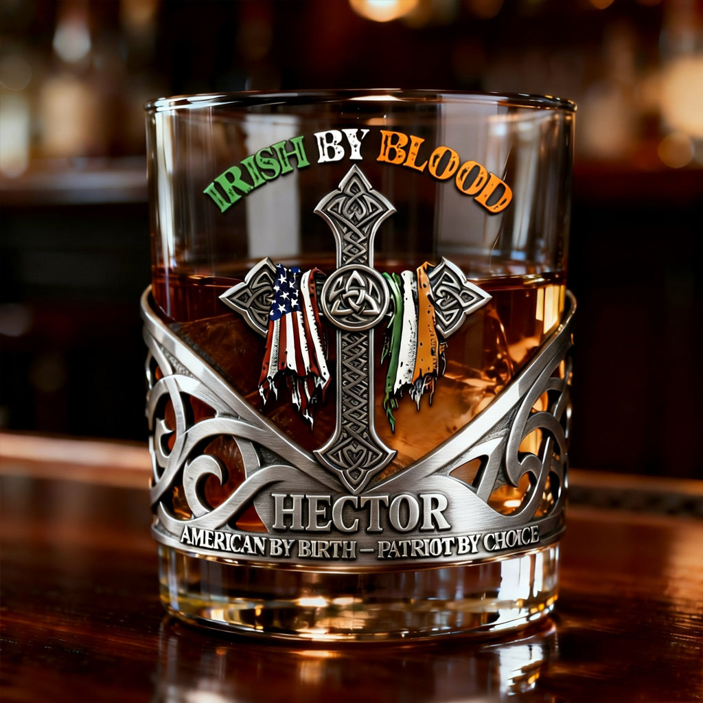 Irish By Blood - Personalized Irish Whiskey Glass