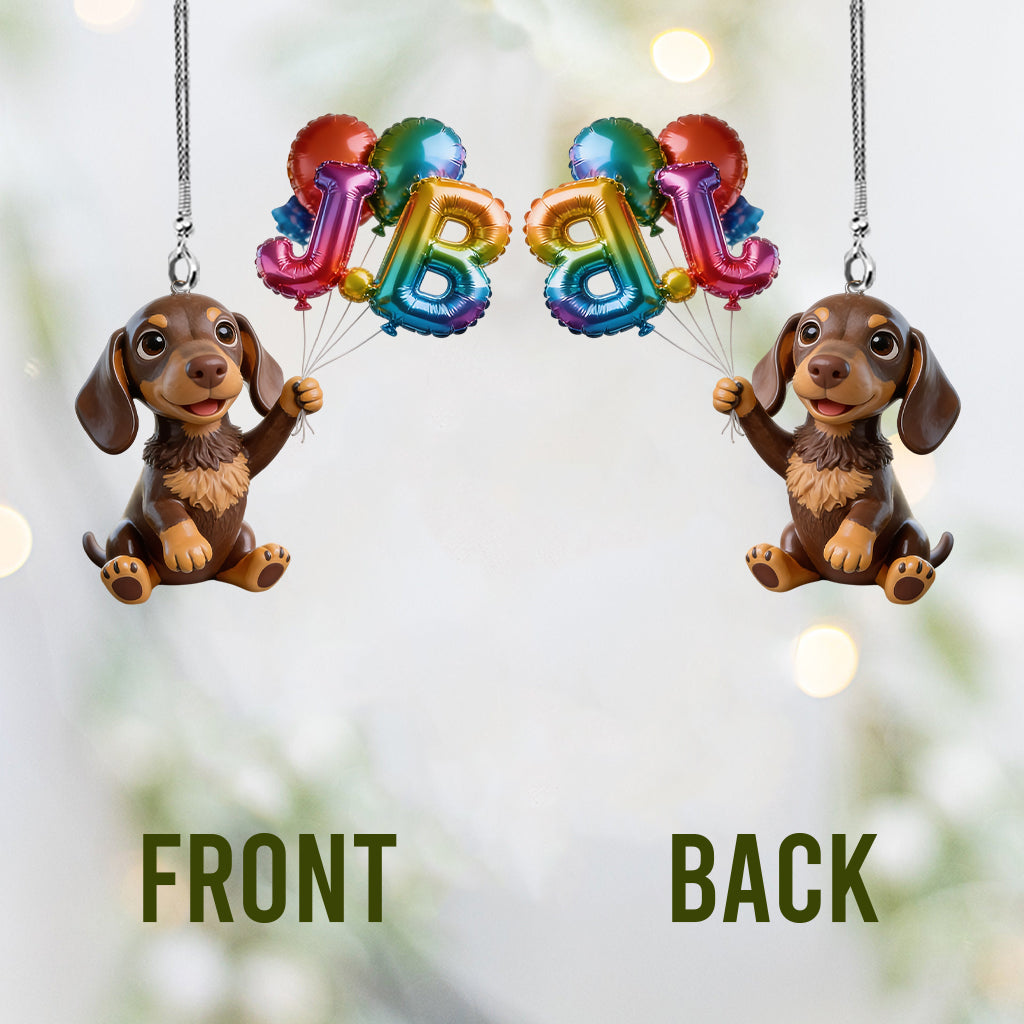 Custom Pet Name Ballon - Personalized Dog Transparent Car Ornament