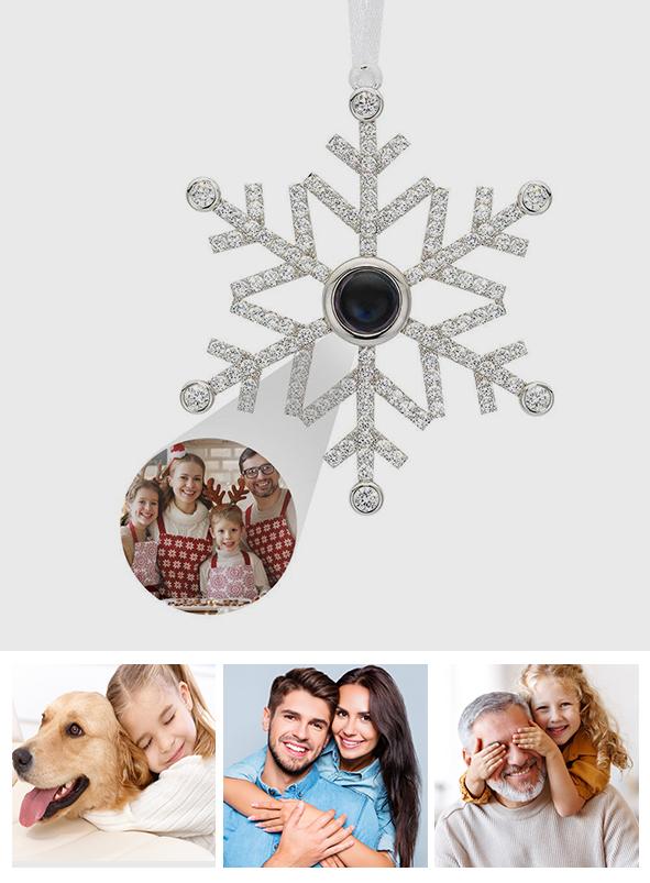Any Photos - Personalized Any Photo Snowflake Ornament