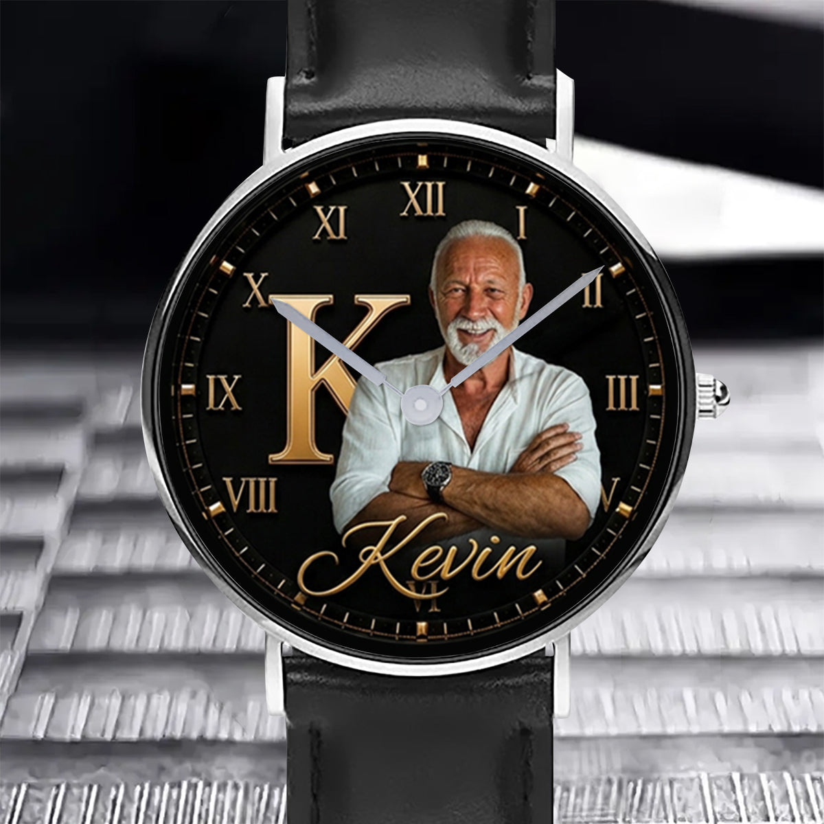 Initial Name Letter Gift For Gentleman - Personalized Real Men Hand Watch
