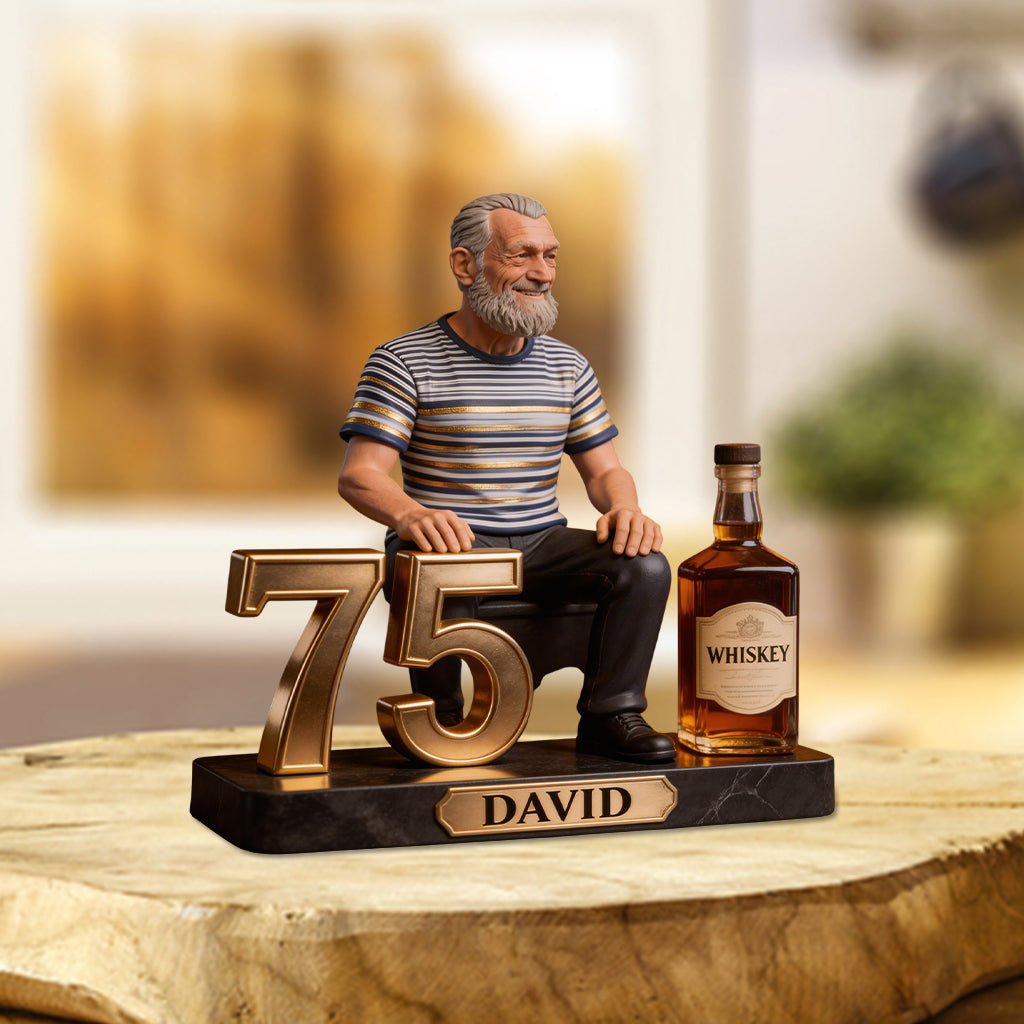 Custom From Photo, Drink & Number - Personalized Birthday Custom Shaped Acrylic Plaque