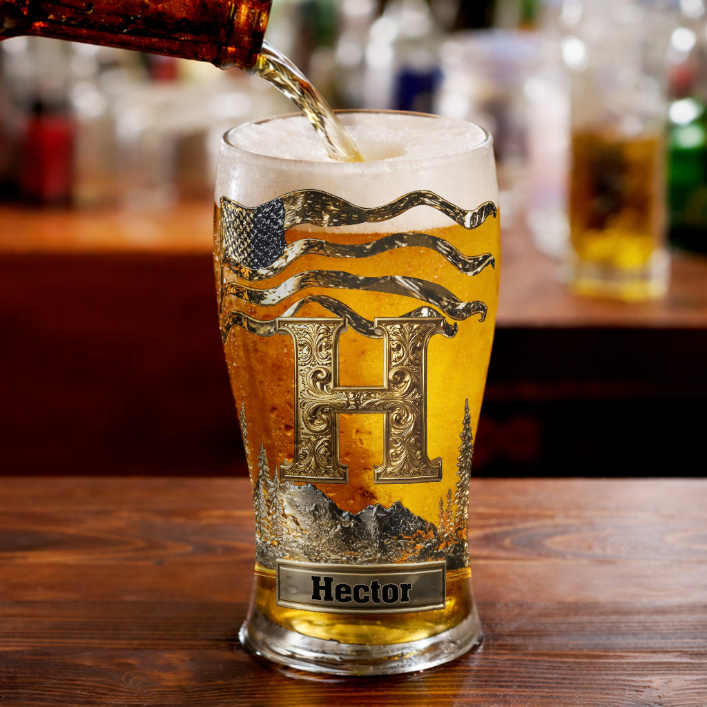 Initial Name Letter - Personalized Beer Pint