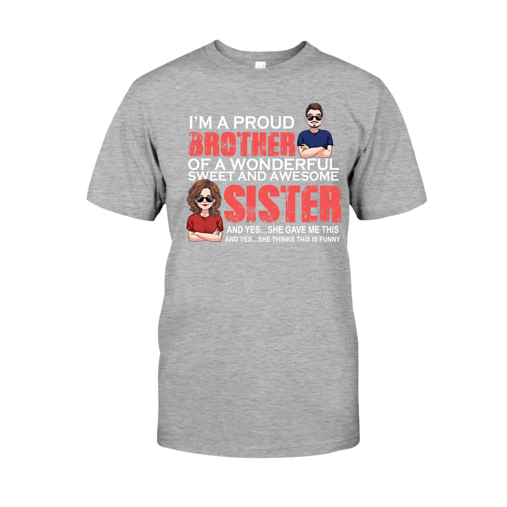 I'm A Proud Brother - Personalized Sibling T-shirt & Hoodie