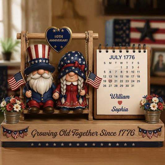 Growing Old Together - Personalized Couple 2 Layered Big Freestanding