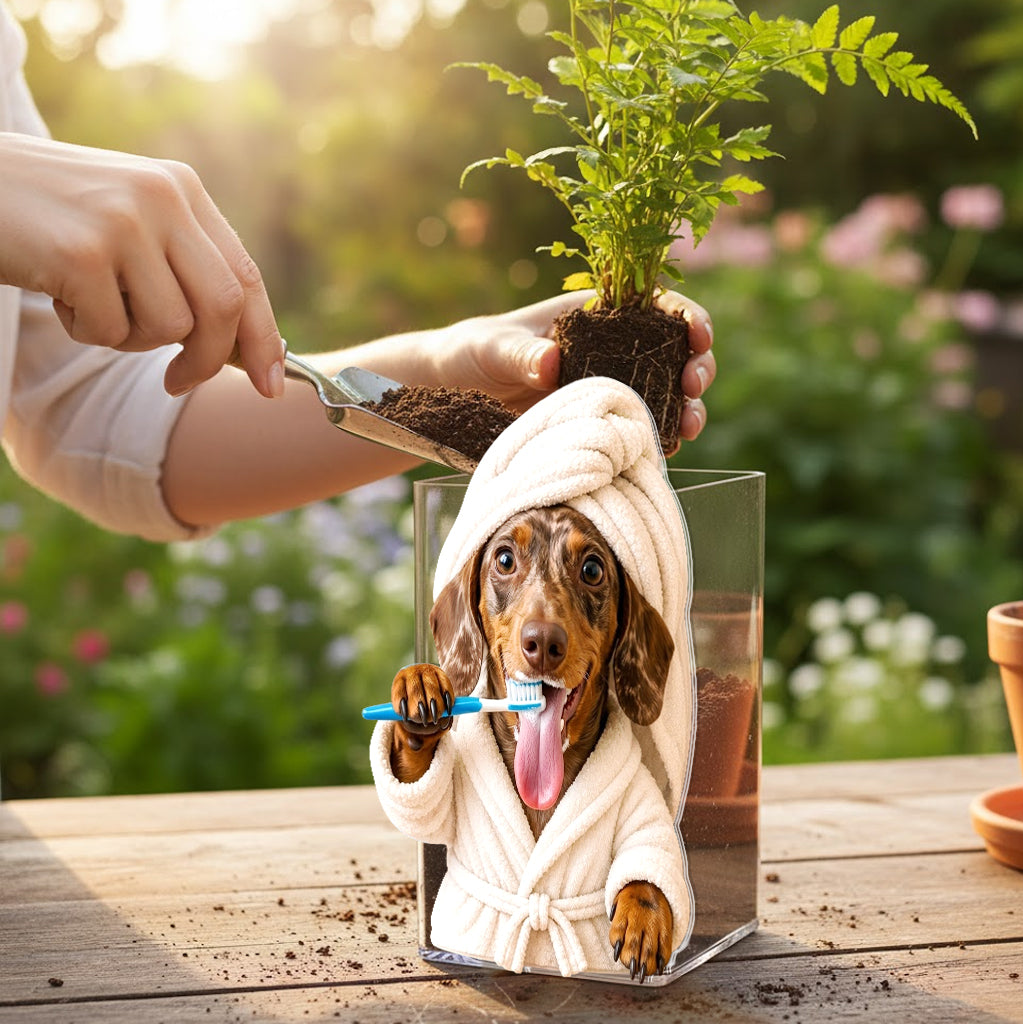 Cute Pet, Pet Lovers Gift - Personalized Dog Acrylic Pot